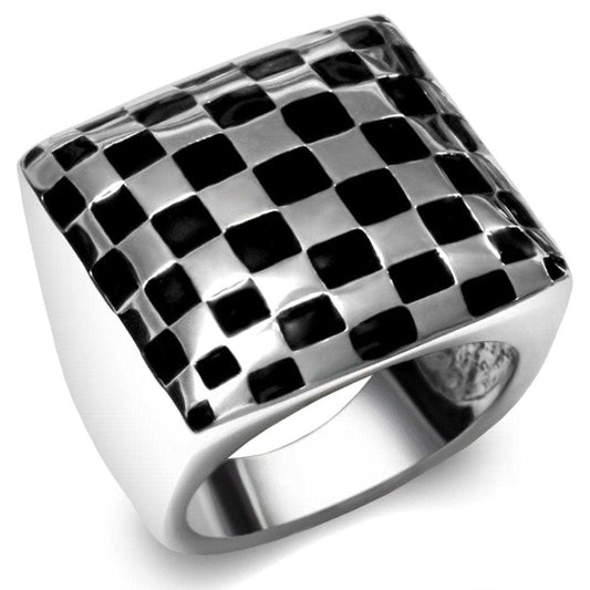 TK040 - High polished (no plating) Stainless Steel Ring with No Stone - Alamode - Flyclothing LLC