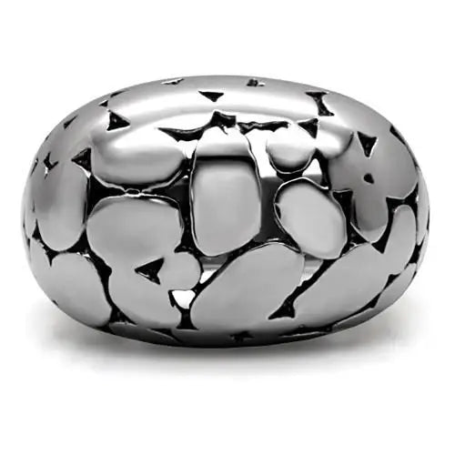 TK048 - High polished (no plating) Stainless Steel Ring with No Stone - Alamode - Flyclothing LLC