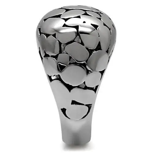 TK048 - High polished (no plating) Stainless Steel Ring with No Stone - Alamode - Flyclothing LLC