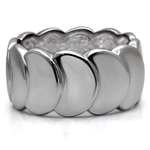 TK049 - High polished (no plating) Stainless Steel Ring with No Stone - Alamode - Flyclothing LLC