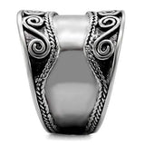 TK052 - High polished (no plating) Stainless Steel Ring with No Stone - Alamode - Flyclothing LLC