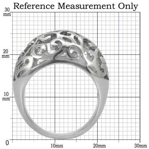 TK055 - High polished (no plating) Stainless Steel Ring with No Stone - Alamode - Flyclothing LLC