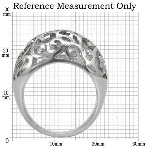 TK055 - High polished (no plating) Stainless Steel Ring with No Stone - Alamode - Flyclothing LLC