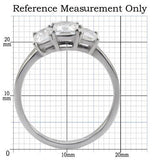 TK058 - High polished (no plating) Stainless Steel Ring with AAA Grade CZ  in Clear - Alamode
