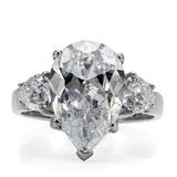 TK076 - High polished (no plating) Stainless Steel Ring with AAA Grade CZ  in Clear - Alamode
