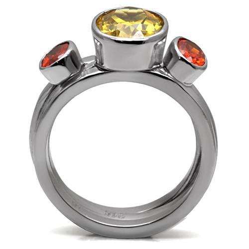 Kaela Cocktail Ring - Stainless Steel, AAA CZ , Multi Color - TK095 - Alamode - Flyclothing LLC