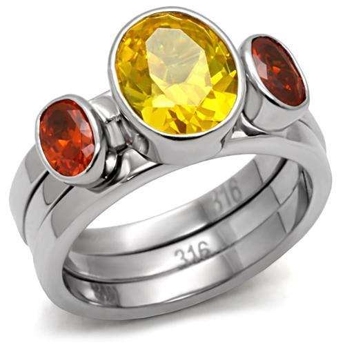 Kaela Cocktail Ring - Stainless Steel, AAA CZ , Multi Color - TK095 - Alamode - Flyclothing LLC