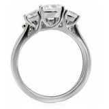 TK098 - High polished (no plating) Stainless Steel Ring with AAA Grade CZ  in Clear - Alamode