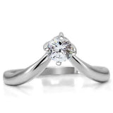 TK0W260 - High polished (no plating) Stainless Steel Ring with AAA Grade CZ in Clear - Alamode - Flyclothing LLC