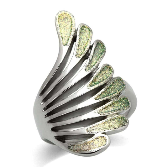 TK1001 - High polished (no plating) Stainless Steel Ring with No Stone - Alamode - Flyclothing LLC