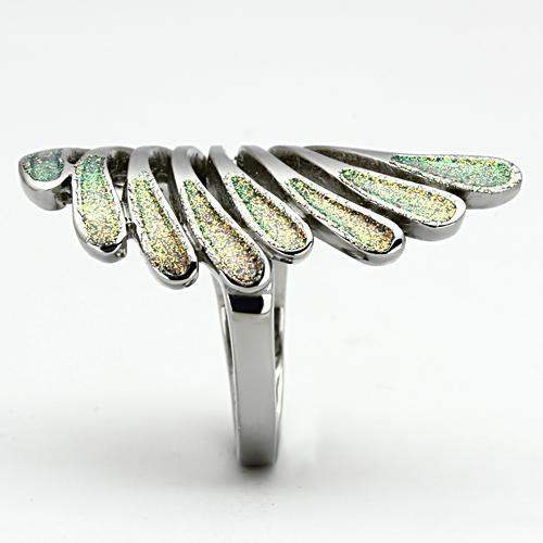 TK1001 - High polished (no plating) Stainless Steel Ring with No Stone - Alamode - Flyclothing LLC