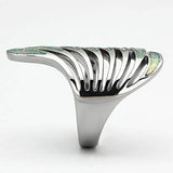 TK1001 - High polished (no plating) Stainless Steel Ring with No Stone - Alamode - Flyclothing LLC