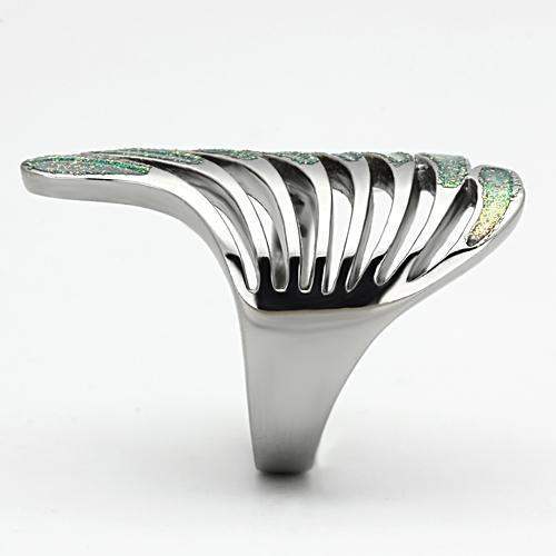 TK1001 - High polished (no plating) Stainless Steel Ring with No Stone - Alamode - Flyclothing LLC