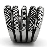 TK1008 - High polished (no plating) Stainless Steel Ring with No Stone - Alamode - Flyclothing LLC