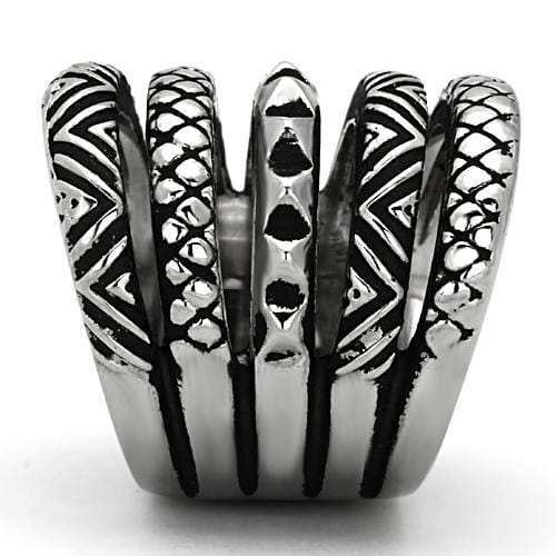 TK1008 - High polished (no plating) Stainless Steel Ring with No Stone - Alamode - Flyclothing LLC