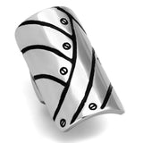 TK1010 - High polished (no plating) Stainless Steel Ring with No Stone - Alamode