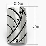 TK1010 - High polished (no plating) Stainless Steel Ring with No Stone - Alamode