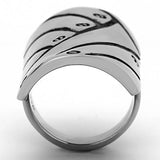 TK1010 - High polished (no plating) Stainless Steel Ring with No Stone - Alamode