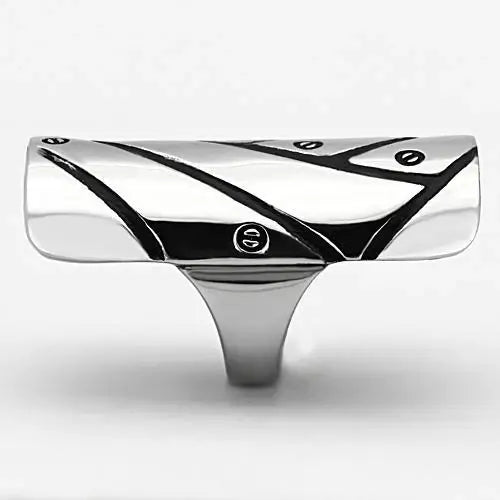 TK1010 - High polished (no plating) Stainless Steel Ring with No Stone - Alamode - Flyclothing LLC