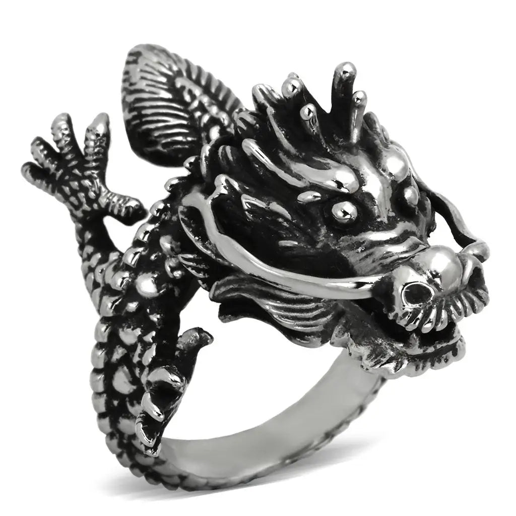 TK1012 - High polished (no plating) Stainless Steel Ring with No Stone - Alamode - Flyclothing LLC