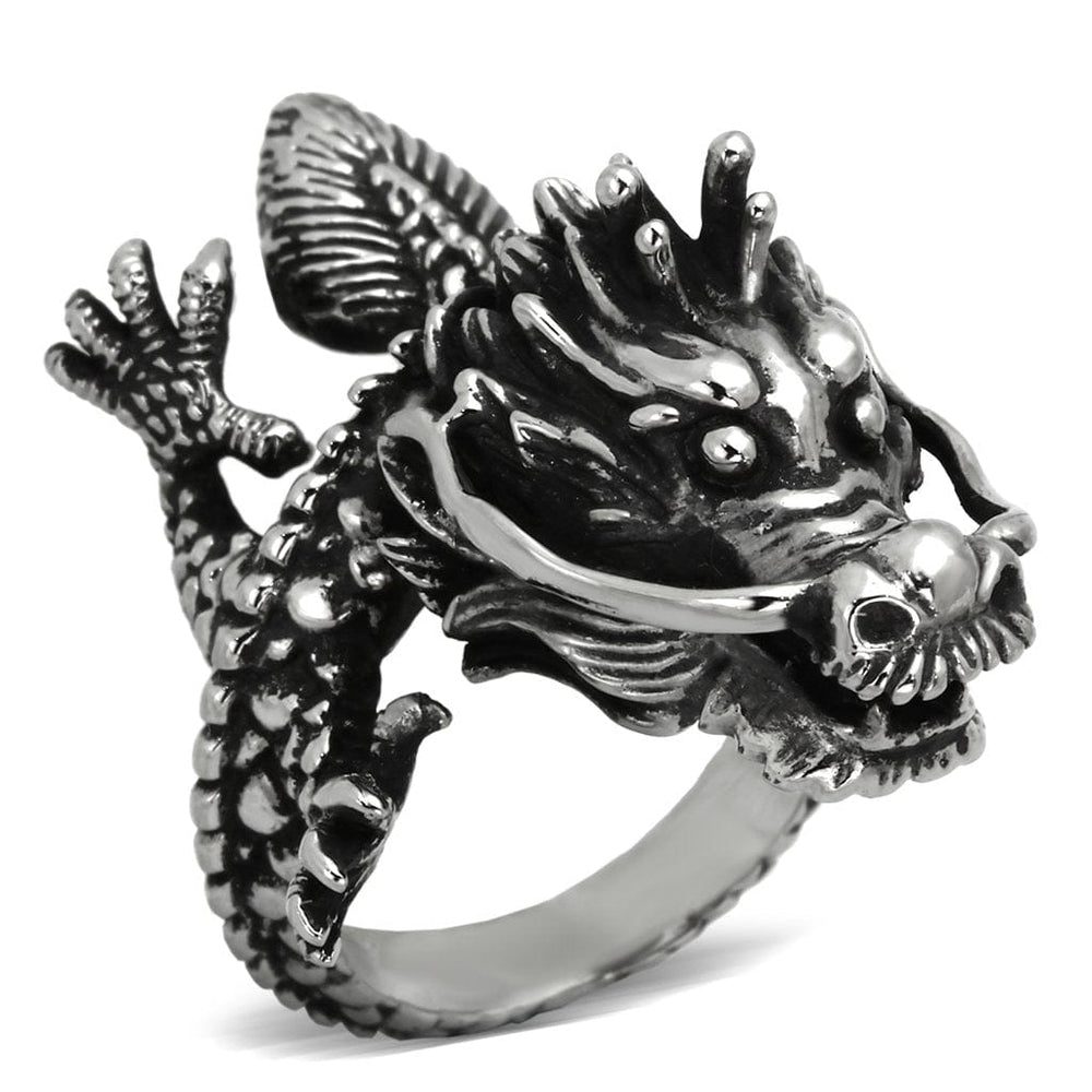 TK1012 - High polished (no plating) Stainless Steel Ring with No Stone - Alamode