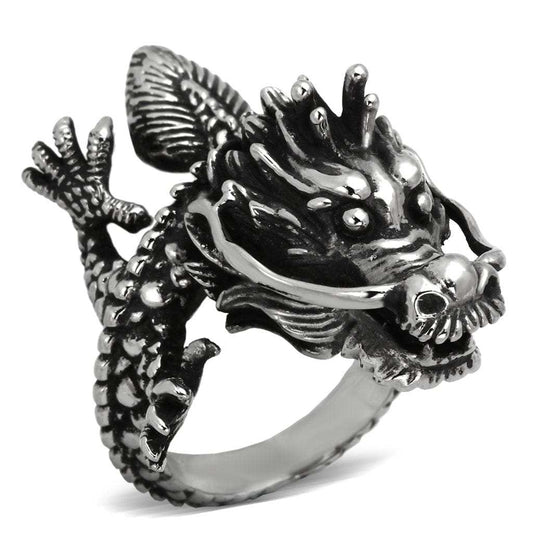 TK1012 - High polished (no plating) Stainless Steel Ring with No Stone - Alamode - Flyclothing LLC