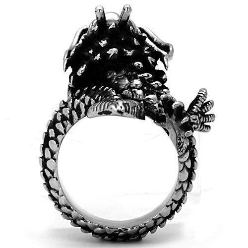 TK1012 - High polished (no plating) Stainless Steel Ring with No Stone - Alamode - Flyclothing LLC
