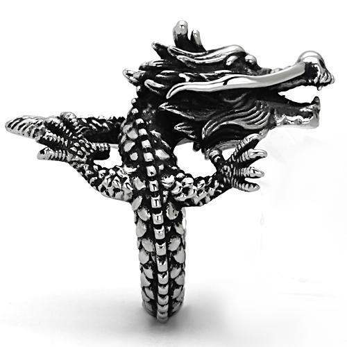 TK1012 - High polished (no plating) Stainless Steel Ring with No Stone - Alamode - Flyclothing LLC