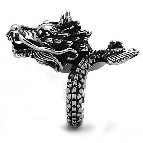 TK1012 - High polished (no plating) Stainless Steel Ring with No Stone - Alamode - Flyclothing LLC