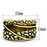 TK1025 - IP Gold(Ion Plating) Stainless Steel Ring with No Stone