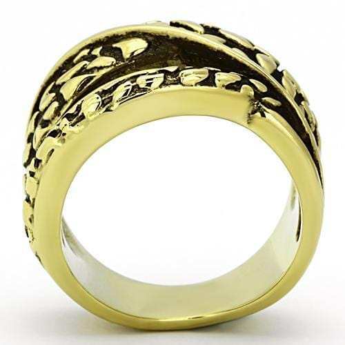 TK1025 - IP Gold(Ion Plating) Stainless Steel Ring with No Stone - Alamode - Flyclothing LLC