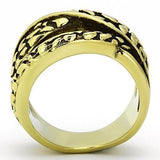 TK1025 - IP Gold(Ion Plating) Stainless Steel Ring with No Stone - Alamode