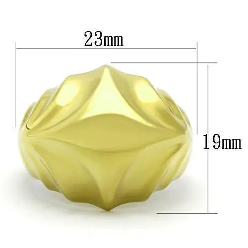 TK1026 - IP Gold(Ion Plating) Stainless Steel Ring with No Stone - Alamode - Flyclothing LLC