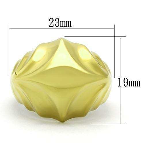 TK1026 - IP Gold(Ion Plating) Stainless Steel Ring with No Stone - Alamode - Flyclothing LLC