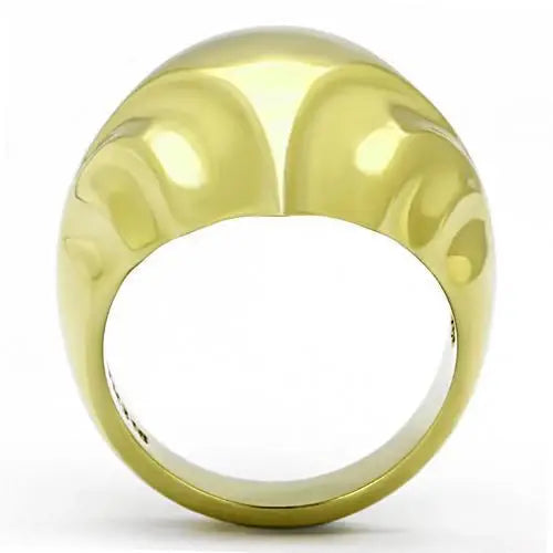 TK1026 - IP Gold(Ion Plating) Stainless Steel Ring with No Stone - Alamode - Flyclothing LLC
