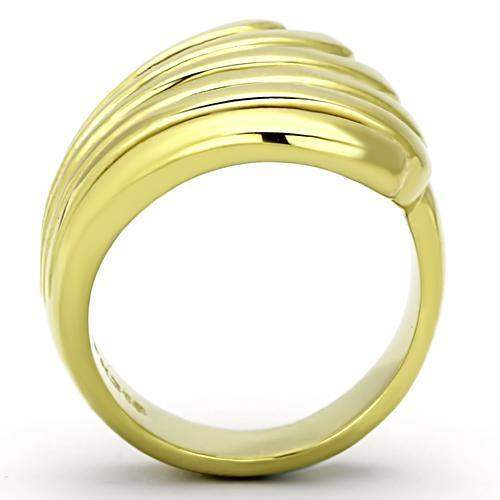 TK1028 - IP Gold(Ion Plating) Stainless Steel Ring with No Stone - Alamode - Flyclothing LLC