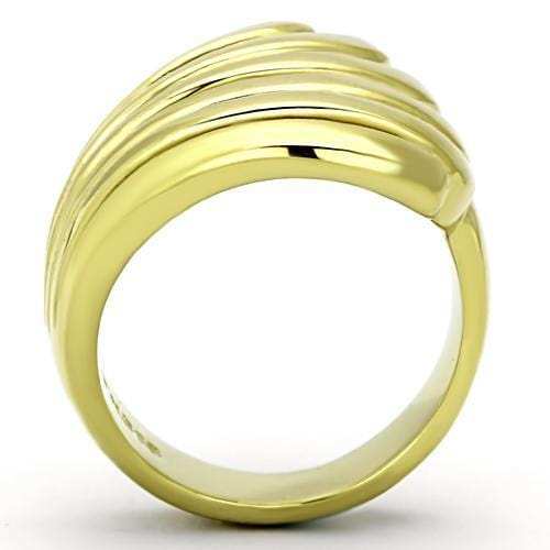 TK1028 - IP Gold(Ion Plating) Stainless Steel Ring with No Stone - Alamode - Flyclothing LLC