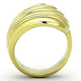 TK1028 - IP Gold(Ion Plating) Stainless Steel Ring with No Stone - Alamode