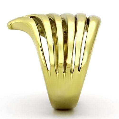 TK1028 - IP Gold(Ion Plating) Stainless Steel Ring with No Stone - Alamode - Flyclothing LLC