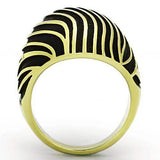 TK1037 - IP Gold(Ion Plating) Stainless Steel Ring with No Stone - Alamode - Flyclothing LLC