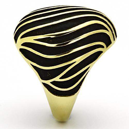 TK1037 - IP Gold(Ion Plating) Stainless Steel Ring with No Stone - Alamode - Flyclothing LLC