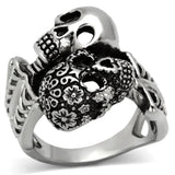 TK1039 - High polished (no plating) Stainless Steel Ring with No Stone - Alamode