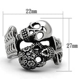 TK1039 - High polished (no plating) Stainless Steel Ring with No Stone - Alamode