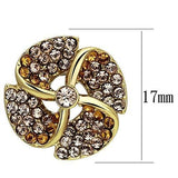 TK1040 - IP Gold(Ion Plating) Stainless Steel Earrings with Top Grade Crystal  in Multi Color - Alamode