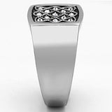 TK1060 - High polished (no plating) Stainless Steel Ring with Top Grade Crystal  in Clear - Alamode