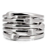 TK106 - High polished (no plating) Stainless Steel Ring with No Stone - Alamode - Flyclothing LLC