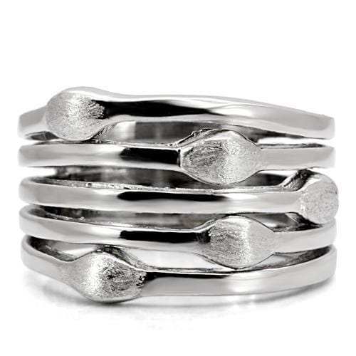 TK106 - High polished (no plating) Stainless Steel Ring with No Stone - Alamode - Flyclothing LLC
