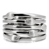 TK106 - High polished (no plating) Stainless Steel Ring with No Stone - Alamode