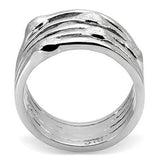 TK106 - High polished (no plating) Stainless Steel Ring with No Stone - Alamode - Flyclothing LLC