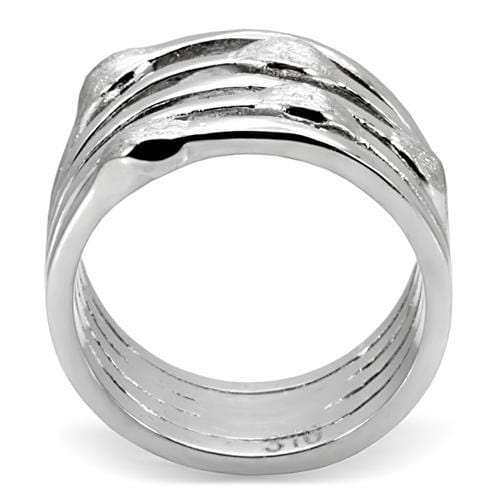 TK106 - High polished (no plating) Stainless Steel Ring with No Stone - Alamode - Flyclothing LLC